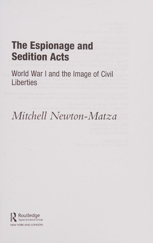 Cover of Espionage and Sedition Acts