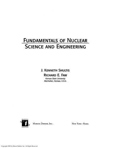 Cover of Fundamentals of nuclear science and engineering