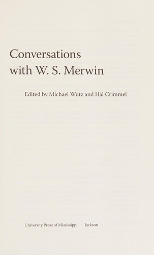 Cover of Conversations with W. S. Merwin
