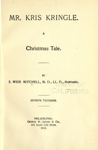 Cover of Mr. Kris Kringle