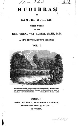 Cover of Hudibras