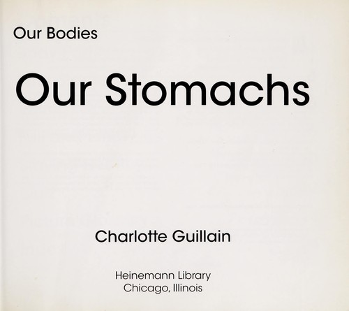 Cover of Our stomachs
