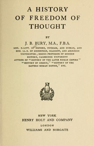 Cover of A history of freedom of thought