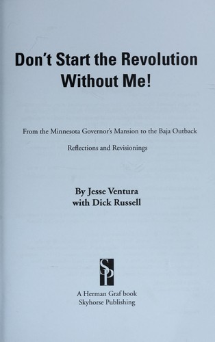Cover of Don't start the revolution without me!