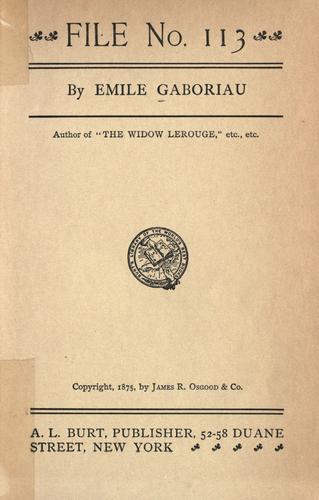 Cover of Le dossier no. 113