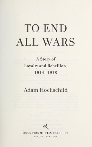Cover of To end all wars
