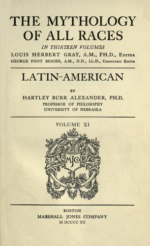 Cover of Latin-American mythology.