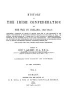 Cover of History of the Irish Confederation and the war in Ireland, 1641-1643