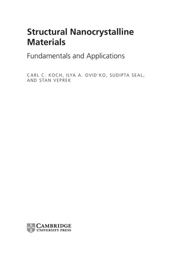 Cover of Structural nanocrystalline materials