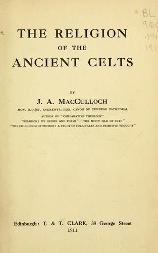 Cover of The religion of the ancient Celts