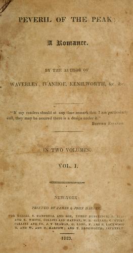 Cover of Peveril of the peak