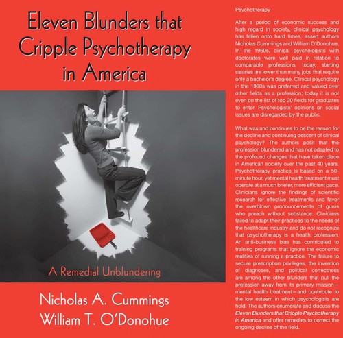Cover of Eleven blunders that cripple psychotherapy in America