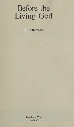 Cover of Before the living God