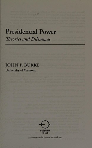 Cover of Presidential Power