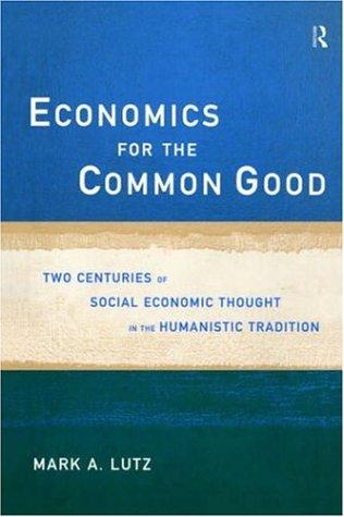 Cover of Economics for the common good