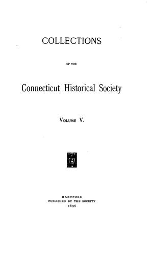 Cover of Collections of the Connecticut Historical Society