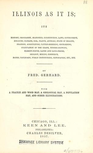 Cover of Illinois as it is