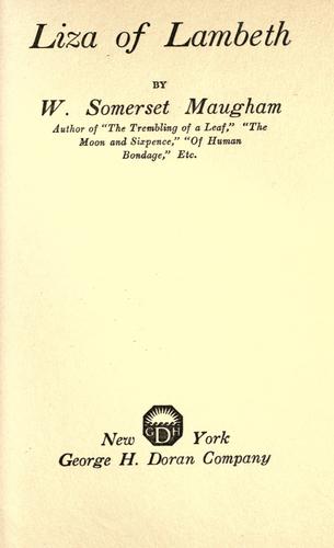 Cover of Liza of Lambeth