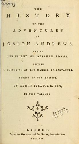Cover of The History of the Adventures of Joseph Andrews