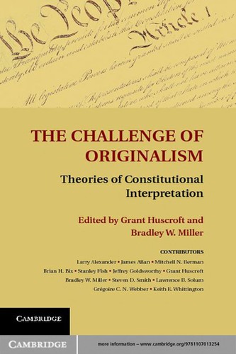 Cover of The challenge of originalism
