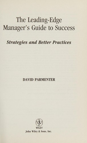 Cover of The leading-edge manager's guide to success