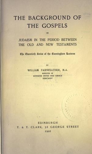 Cover of The background of the Gospels