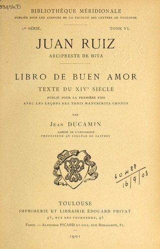 Cover of Libro de buen amor