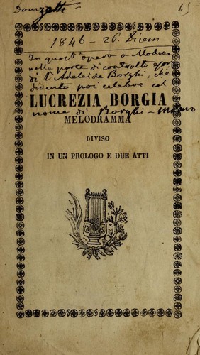 Cover of Lucrezia Borgia