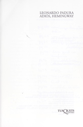 Cover of Adios Hemingway / Goodbye Hemingway