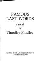 Cover of Famous last words
