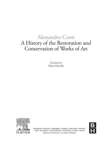Cover of A history of the restoration and conservation of works of art