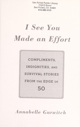 Cover of I see you made an effort