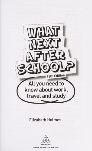 Cover of What next after school?