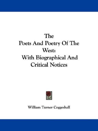 Cover of The poets and poetry of the West