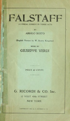Cover of Falstaff