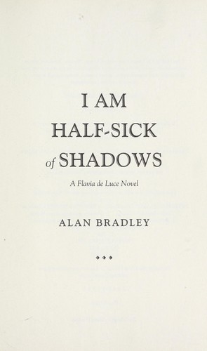 Cover of I am half-sick of shadows