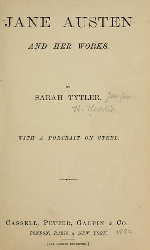 Cover of Jane Austen and her works
