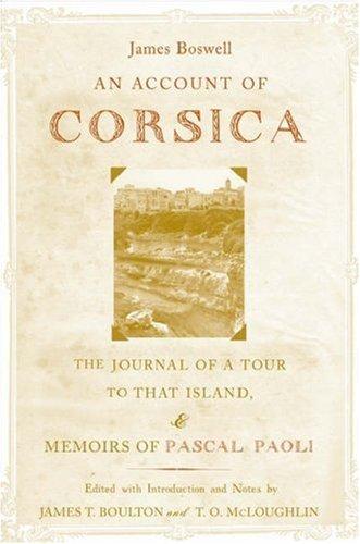 Cover of An account of Corsica, the journal of a tour to that island; and memoirs of Pascal Paoli