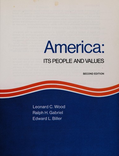 Cover of America, its people and values