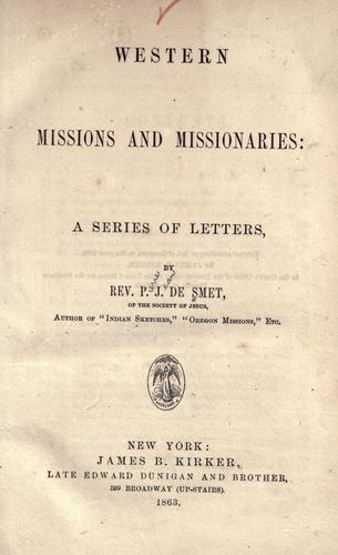 Cover of Western missions and missionaries