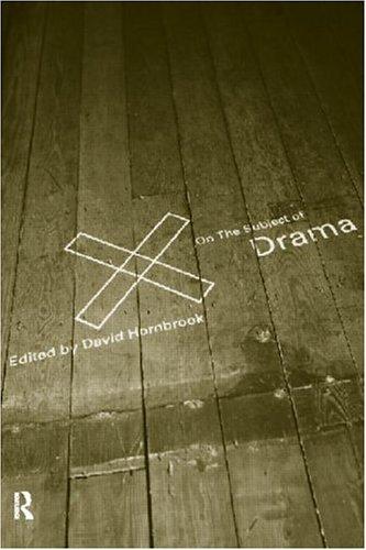 Cover of On the subject of drama
