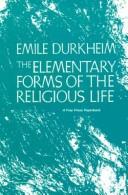 Cover of Formes élémentaires de la vie religieuse