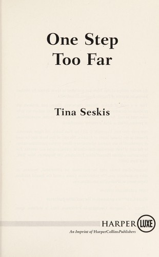 Cover of One step too far