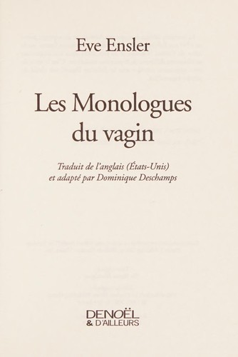 Cover of The Vagina Monologues