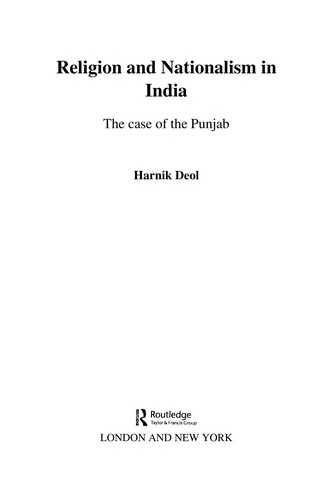Cover of Religion and Nationalism in India