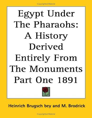 Cover of Egypt under the Pharaohs