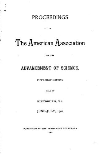 Cover of Proceedings of the American Association for the Advancement of Science