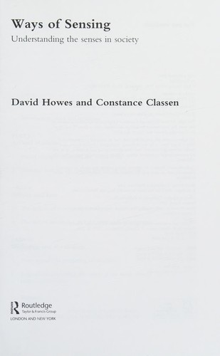 Cover of Ways of Sensing