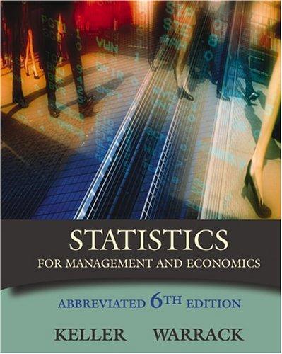 Cover of Statistics for management and economics