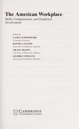 Cover of The American workplace